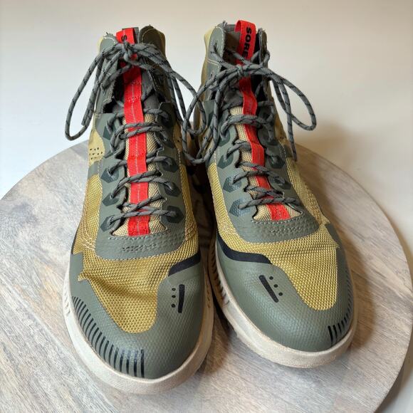 Sorel Mac Hill Lite Rush WP Men’s Waterproof Boots Sage Fawn Red Crush Size 10 main image 9